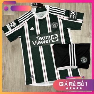 Áo Bóng Đá CLB Manchester United Áo Đá Banh Manchester United Sân Khách Xanh 23 24 - Vải Polyester Gai Thá 