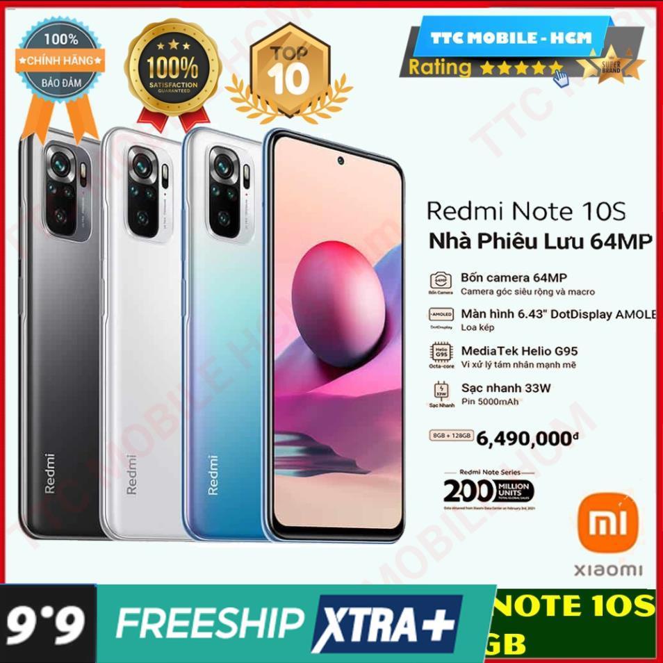 Điện thoại Xiaomi Redmi Note 10S  BẢN CAO CẤP NHẤT | BH 18 Tháng $$