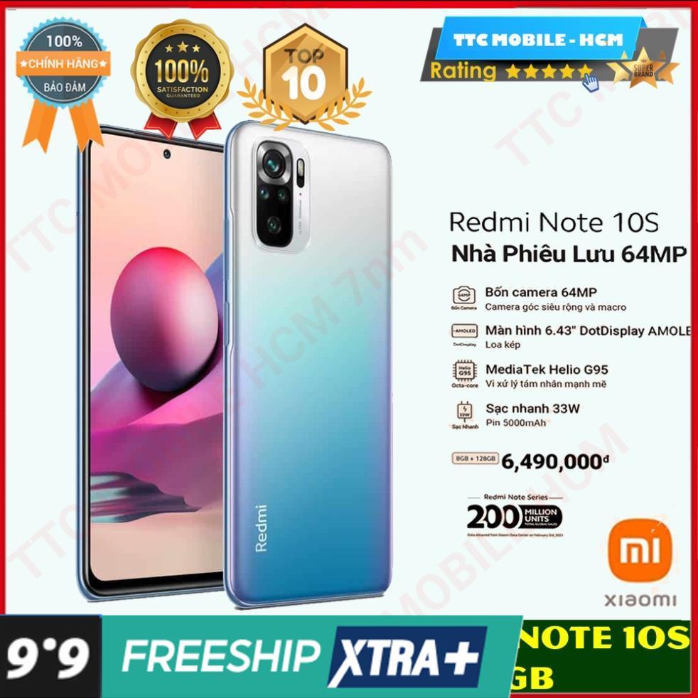 Điện thoại Xiaomi Redmi Note 10S  BẢN CAO CẤP NHẤT | BH 18 Tháng $$