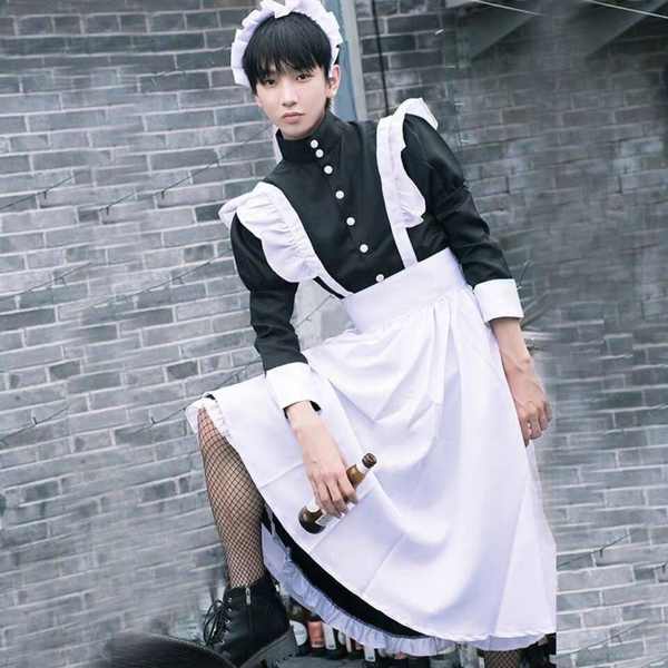 Trang phục hầu gái, đàn ông mặc cosplay, váy lolita nhật bản dễ thương, trang phục hầu gái anime, loli, quần áo nữ màu đen, ảnh hưởng lớn