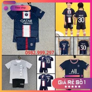Quần áo bóng đá, áo đá banh trẻ em clb psg 2022/2023 - vải mè thái cao cấp