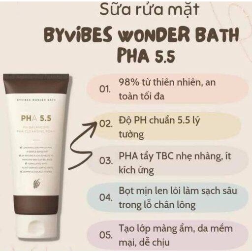 Sữa Rửa Mặt Wonder Bath PH Balancing PHA Cleansing Foam 130ml Dịu Nhẹ Phù Hợp Ngay Cả Da Nhạy Cảm