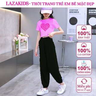 (Size 25-50kg) bộ đồ bé gái 10 tuổii 45kg Bộ  BLACKPINK sành điệu cho bé nhảy hiphop, đi chơi LAZAKIDS