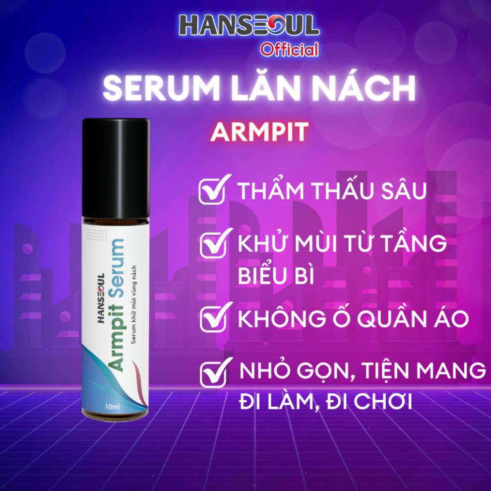 Serum lăn nách khử mùi hôi nách Armpit giúp làm sáng da, không bết dính, nhỏ gọn 10ml