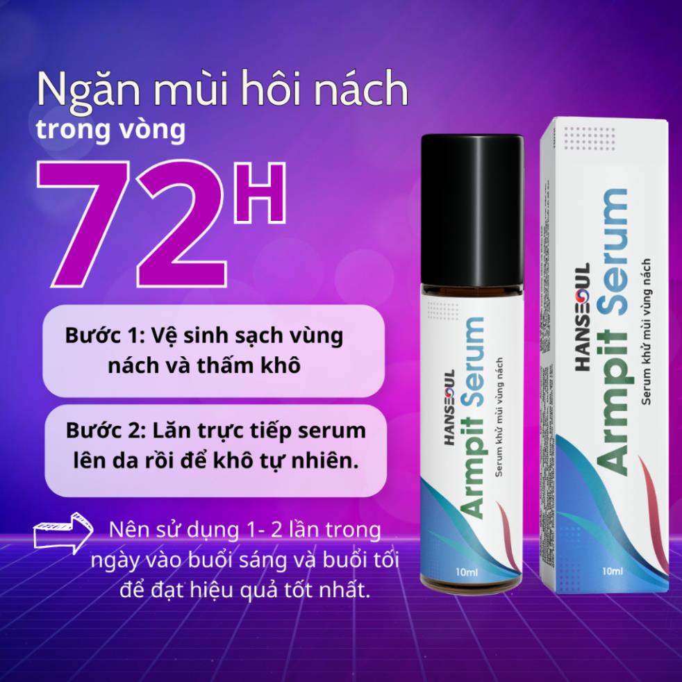 Serum lăn nách khử mùi hôi nách Armpit giúp làm sáng da, không bết dính, nhỏ gọn 10ml