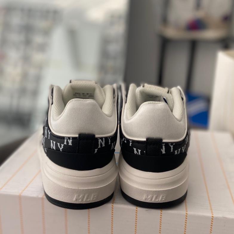 Giày Thể Thao  MLB Chunky Quai Dán Họa Tiết Đen Trắng Phối Đồ Siêu Đẹp đế độn hot trend