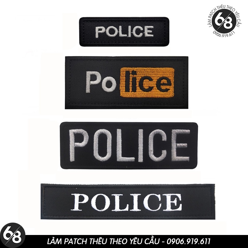 2 pcs Police Patches 14.5x5cm Reflective Police Patch for Bag, Hat,Uniforms  Vest Jacket, Tactical Applique Patches