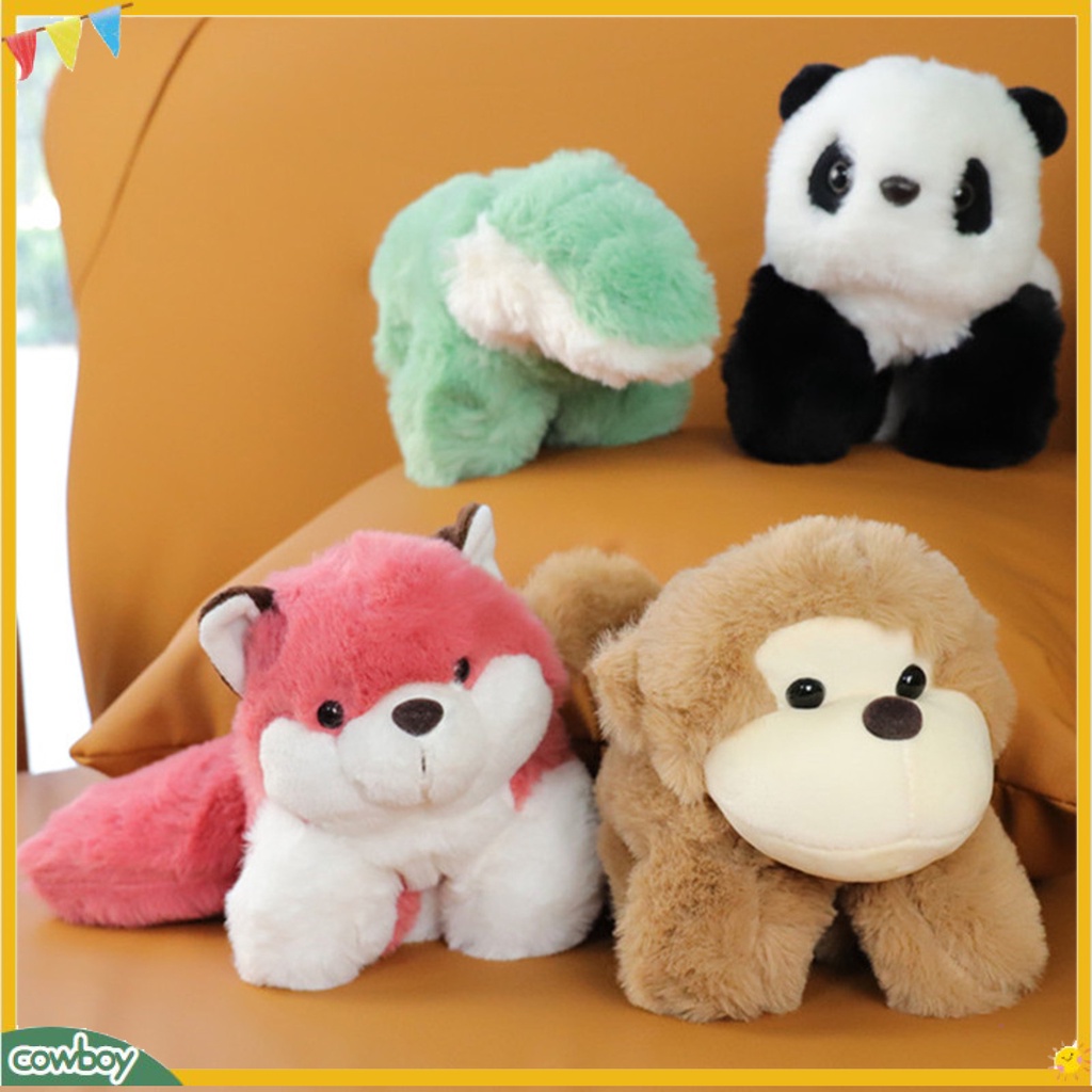 Đồ Chơi Bất Ngờ Độc Đáo Cho Bé| Thú Nhồi Bông Hình Cáo / Gấu Trúc / Khỉ / Khủng Long Hoạt Hình Dễ Thương Kèm Vòng Đeo Tay Trang Trí Nội Thất