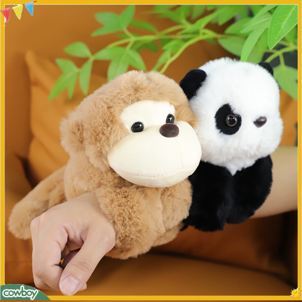 Đồ Chơi Bất Ngờ Độc Đáo Cho Bé| Thú Nhồi Bông Hình Cáo / Gấu Trúc / Khỉ / Khủng Long Hoạt Hình Dễ Thương Kèm Vòng Đeo Tay Trang Trí Nội Thất