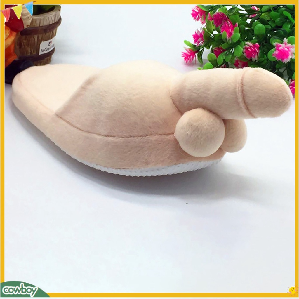 1 Đôi Dép Bông Đế Bằng Chống Trượt Sáng Tạo Thời Trang Mùa Đông Cho Nam Và Nữ