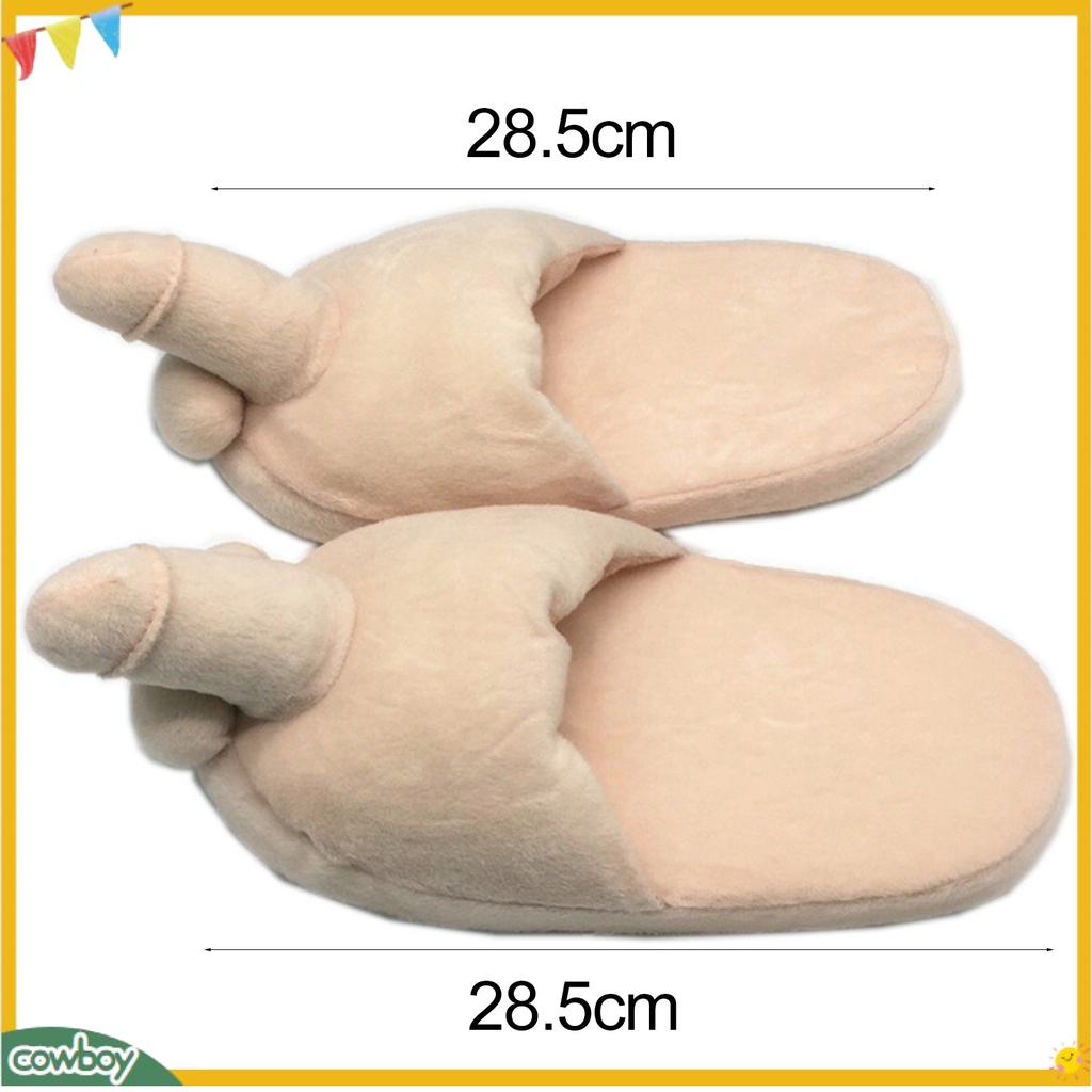 1 Đôi Dép Bông Đế Bằng Chống Trượt Sáng Tạo Thời Trang Mùa Đông Cho Nam Và Nữ