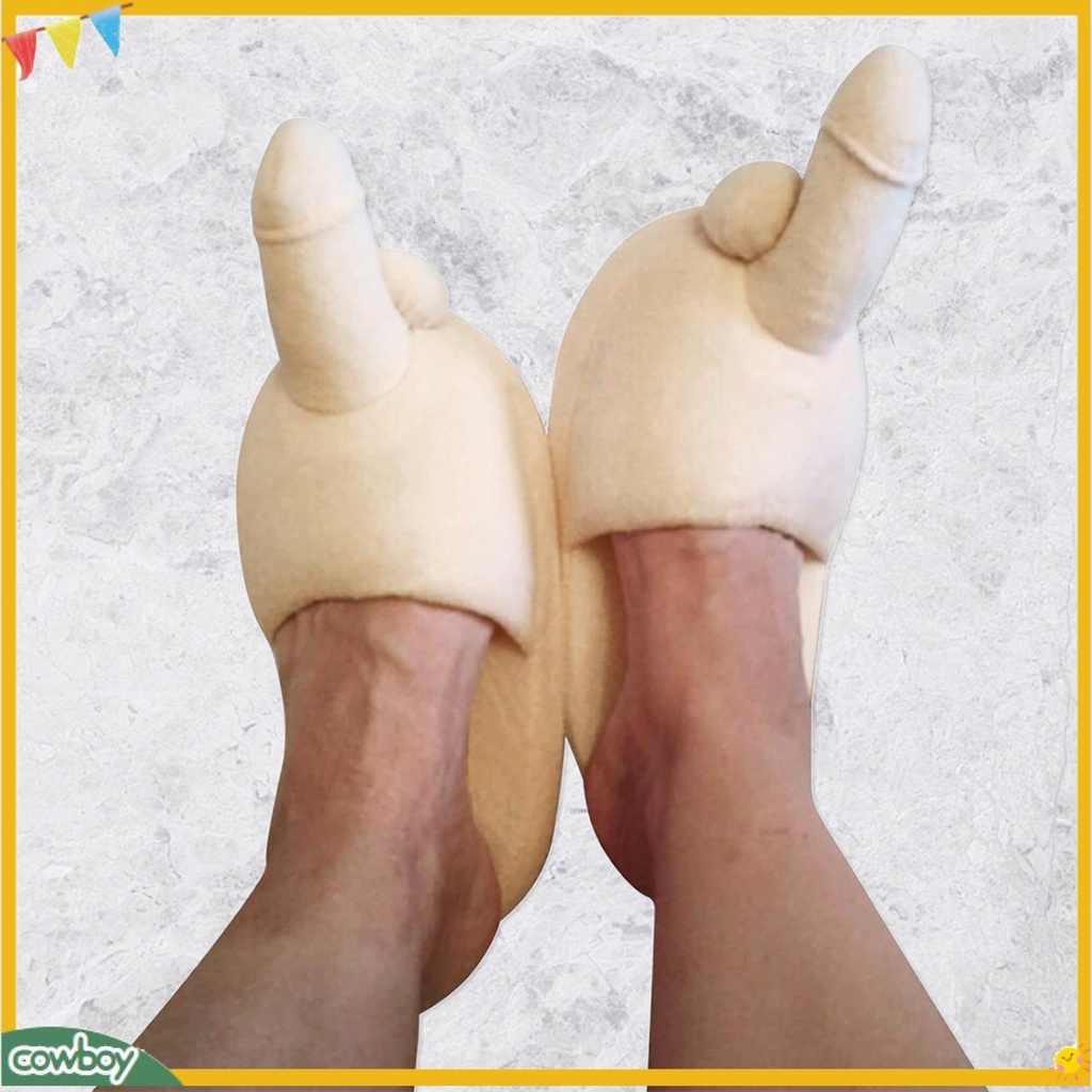 1 Đôi Dép Bông Đế Bằng Chống Trượt Sáng Tạo Thời Trang Mùa Đông Cho Nam Và Nữ