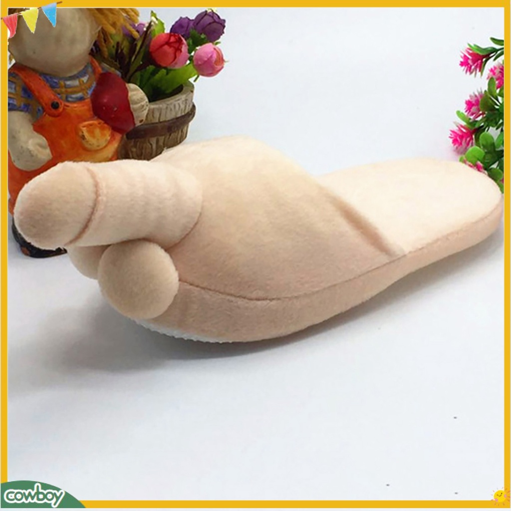 1 Đôi Dép Bông Đế Bằng Chống Trượt Sáng Tạo Thời Trang Mùa Đông Cho Nam Và Nữ