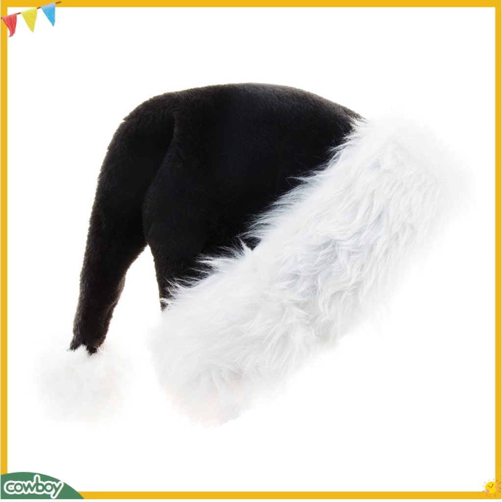 Mũ hóa trang ông già noel mềm mại màu đen dễ sử dụng