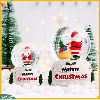 (cowboy) Quả cầu thủy tinh hình người tuyết/ông già noel/người tuyết đa năng trang trí giáng sinh