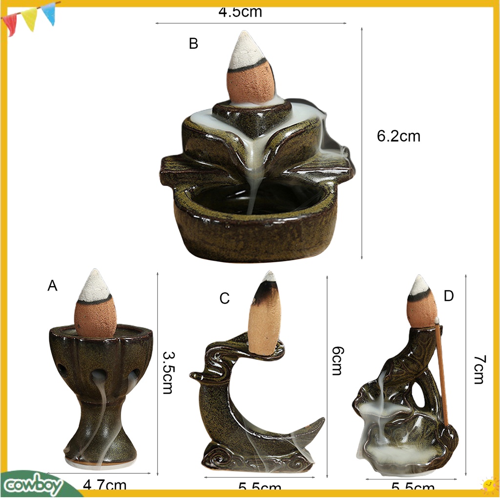 Đế đốt nhang trầm hương khói thác trang trí nhà cửa