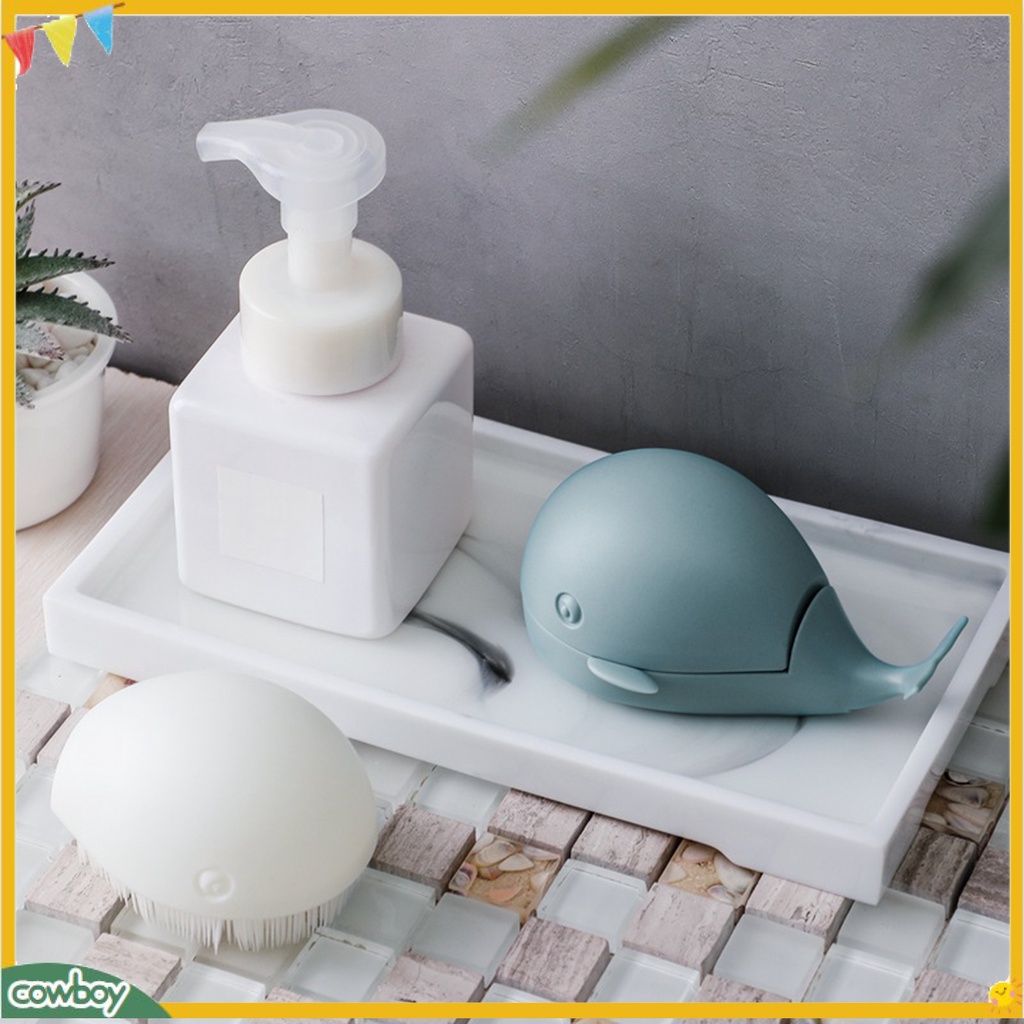 Bàn chải giặt đồ bằng nhựa thiết kế hình cá voi đáng yêu tiện dụng