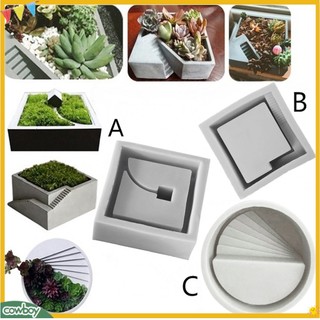 (cowboy) Khuôn silicon dùng đổ xi măng làm chậu hoa độc đáo tiện dụng