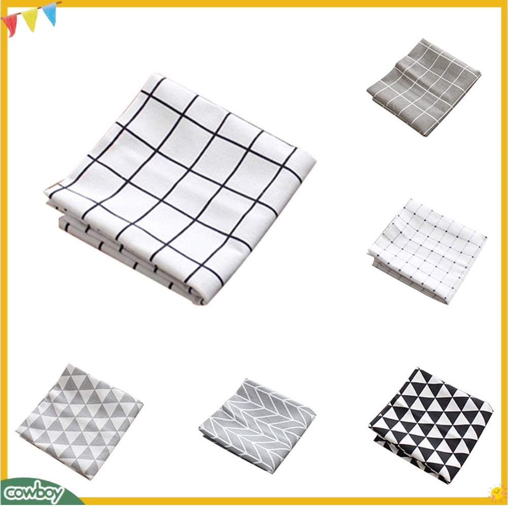 Khăn Trải Bàn Kích Thước 40x60cm Vải Linen Cotton Họa Tiết Đơn Giản Trang Trí Bàn Ăn