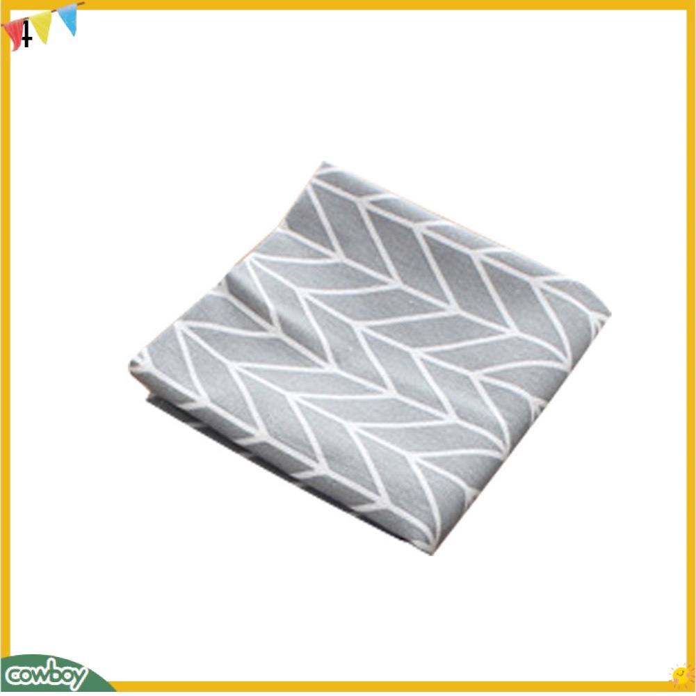 Khăn Trải Bàn Kích Thước 40x60cm Vải Linen Cotton Họa Tiết Đơn Giản Trang Trí Bàn Ăn