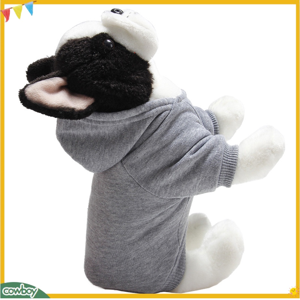 Áo hoodie ấm áp màu trơn đơn giản xinh xắn dành cho thú cưng