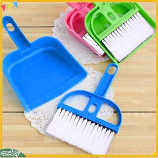 (cowboy) Bộ chổi quét + ki rác mini tiện dụng
