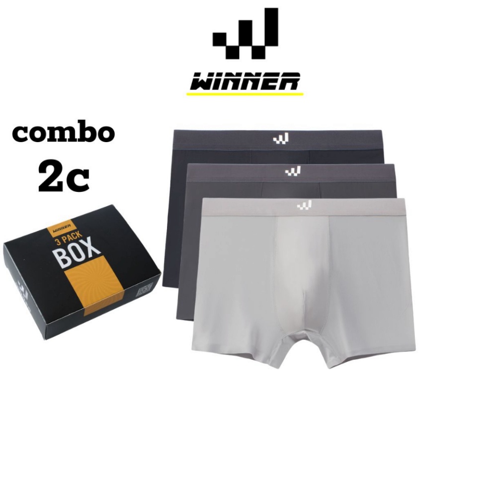 Quần boxer Nam thun lạnh cao cấp cạp to , combo 2c quần sịp nam thun lạnh co dãn ,thông hơi ,thoáng khí mã 2m