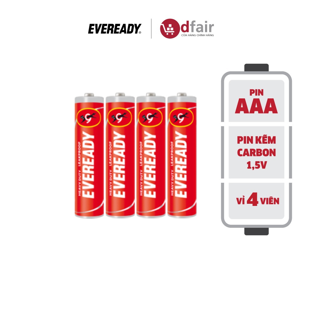 Vỉ 4 Viên Pin AAA Eveready Heavy Duty 1012 SW4 AAA - 100628876