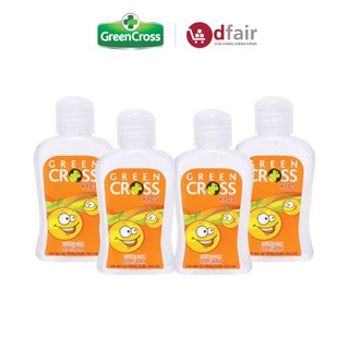Combo 4 Gel Rửa Tay Khô Trẻ Em Green Cross Hương Cam Chai 100ML