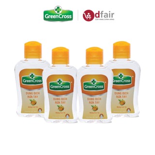 Combo 4 Nước Rửa Tay Khô Green Cross Hương Dưa Táo Chai 100ML