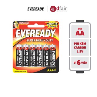 [Vỉ 4 Tặng 2] Pin AA Eveready Super Heavy Duty 1215 BP4+2 - 100628875