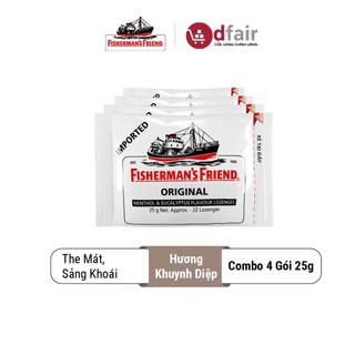 Combo 4 Gói Kẹo Con Tàu Cay Fisherman's Friends Hương Khuynh Diệp (25g/Gói)