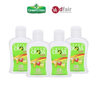 Combo 4 Gel Rửa Khô Tay Trẻ Em Green Cross Hương Trái Cây Chai 100ML