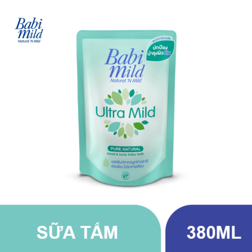 Sữa Tắm Em Bé Babi Mild Pure Natural Túi 380ml - 100961728