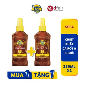 [Tặng 1 Sản Phẩm Cùng Loại] Dầu Phơi Nắng Bảo Vệ Da Banana Boat Deep Tanning Oil SPF4 236ml/Chai