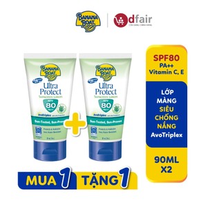 [Tặng 1 Sản Phẩm Cùng Loại] Kem Chống Nắng Banana Boat Ultra Protect SPF80/PA+++ 90ml/Tuýp