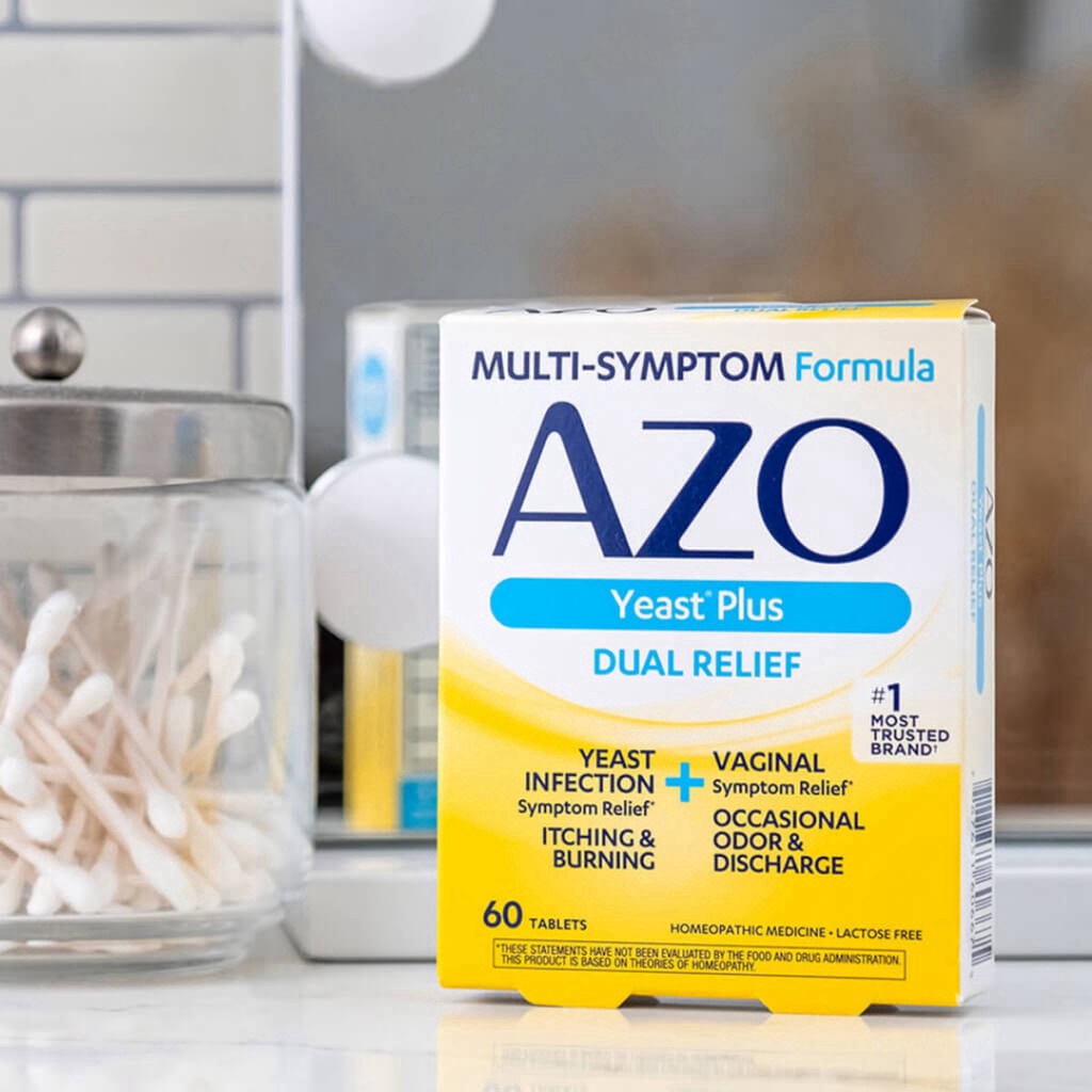 Viên uống Azo vàng hỗ trợ chống viêm nhiễm vùng kín AZO Yeast Plus 60 viên. CHÍNH HÃNG