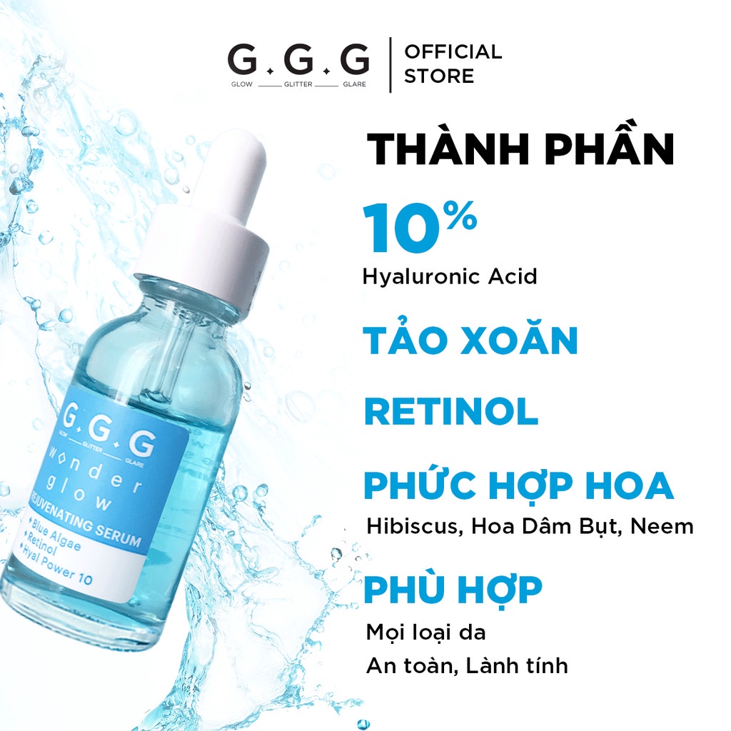 Tinh Chất Ngừa Lão Hoá Cấp Ẩm Sâu GGG Wonder Glow Rejuvenating serum 30ml