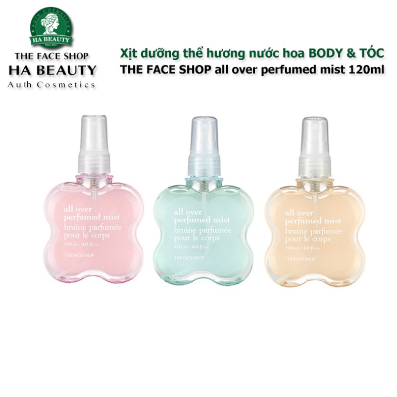 Xịt dưỡng thể hương nước hoa THE FACE SHOP all over perfumed mist 120ml
