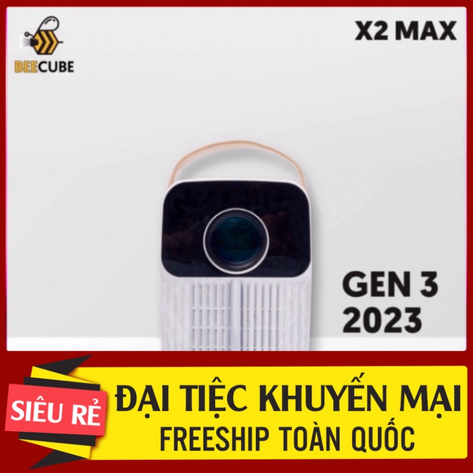 Sale Máy Chiếu Mini BeeCube X2 Max , Xtreme xịn nền tảng sử dụng Android + tham gia laptop + Full HD 1080 - BH 12 HÀNG M