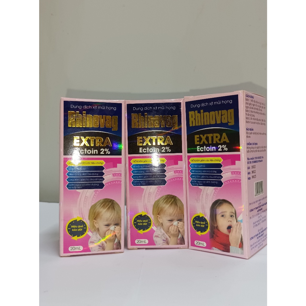 Xịt mũi họng Rhinovag extra hoàn toàn thiên nhiên, giúp giảm sổ mũi, ngạt mũi, ho, đau rát họng, Lọ 20ml