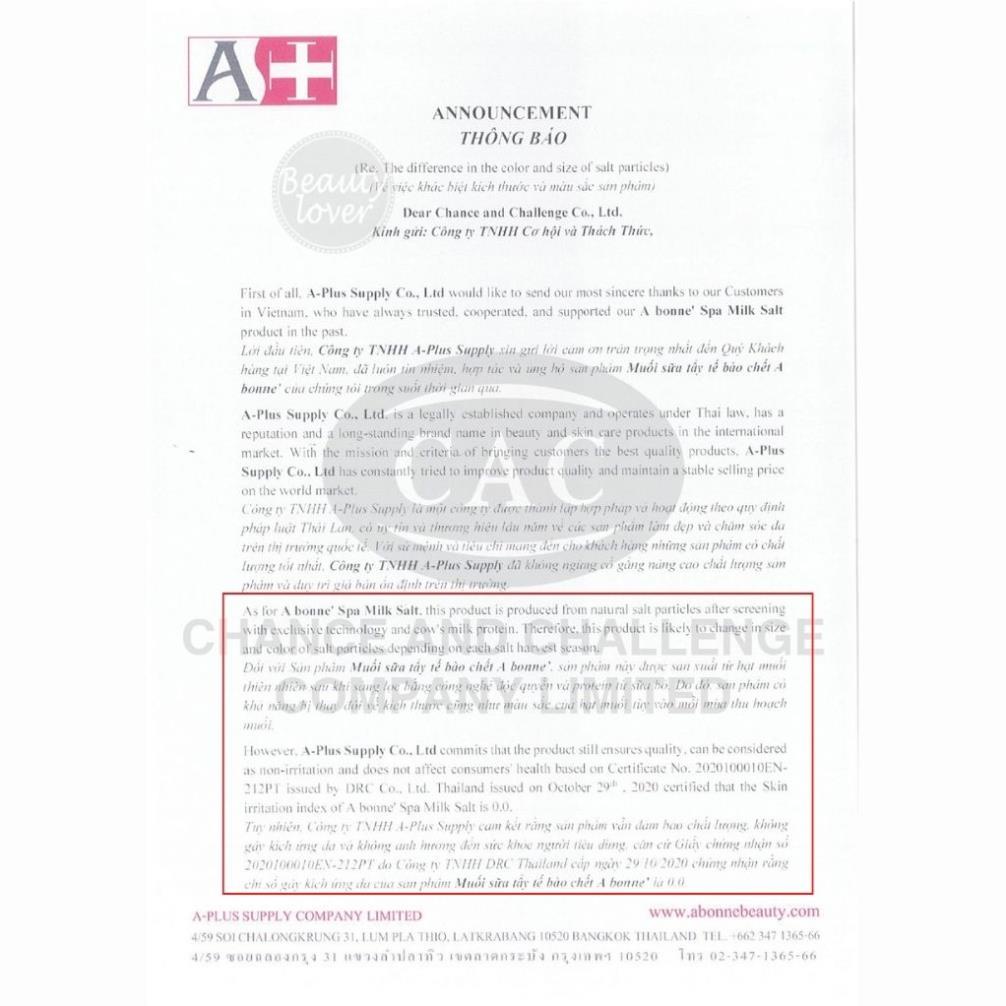 Muối tắm sữa bò A Bonne 350g – Beauty Lover muối tẩy tế bào chết, muối tẩy tế bào chết body, dưỡng trắng da