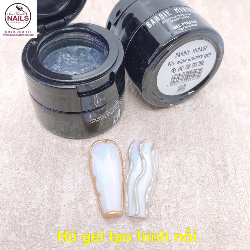 Gel đính đá - gel nổi chà tráng gương barbie