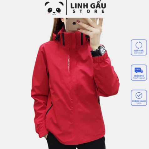 Áo khoác gió nữ LinhGấu bản trượt nước thông minh cản gió cản bụi AG09 .0
