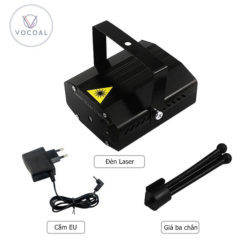 Giá tận gốc Vocoal Đèn laser ánh sáng laze cảm biến âm thanh - Kết hợp Đèn LED xoay 7 màu dùng trang trí vũ trường, phòn