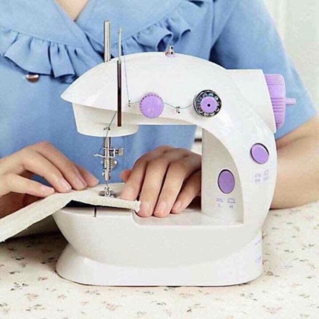 Máy May Đề Bàn Gia Đình - Máy Khâu Mini Cầm Tay