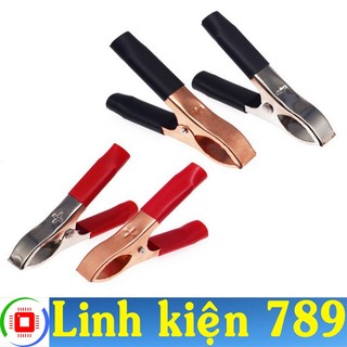 Kẹp bình ắc quy 30A Kẹp cá sấu ( 1 cặp đen đỏ )