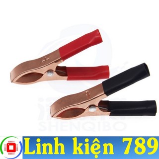 Kẹp bình ắc quy 30A Kẹp cá sấu ( 1 cặp đen đỏ )