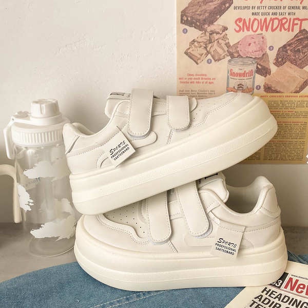 2023 thick-soled giày trắng phong cách mới chiều cao-tăng sneakers
