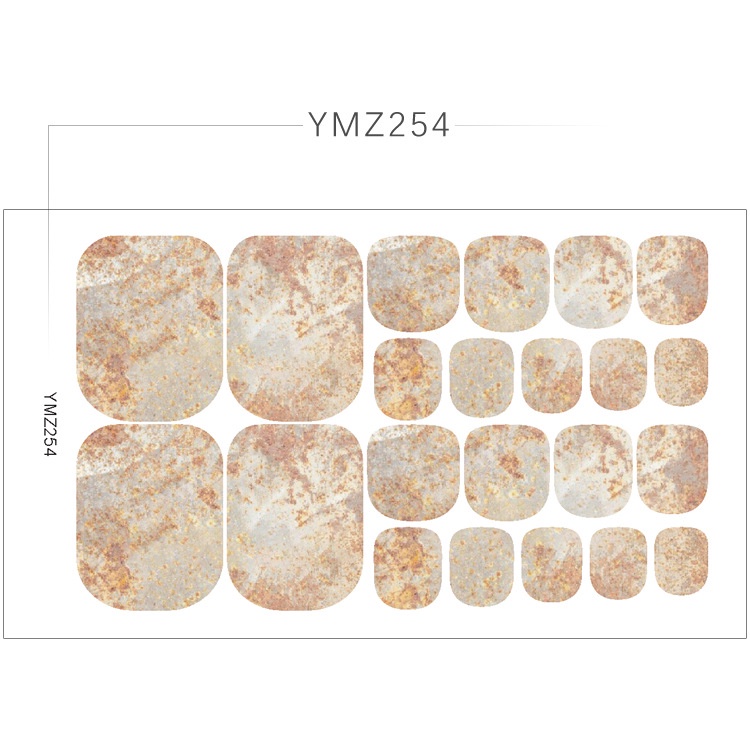 Set nail sticker 22 miếng dán móng chân trang trí 3D YMZ251-264 xinh xắn chống thấm nước